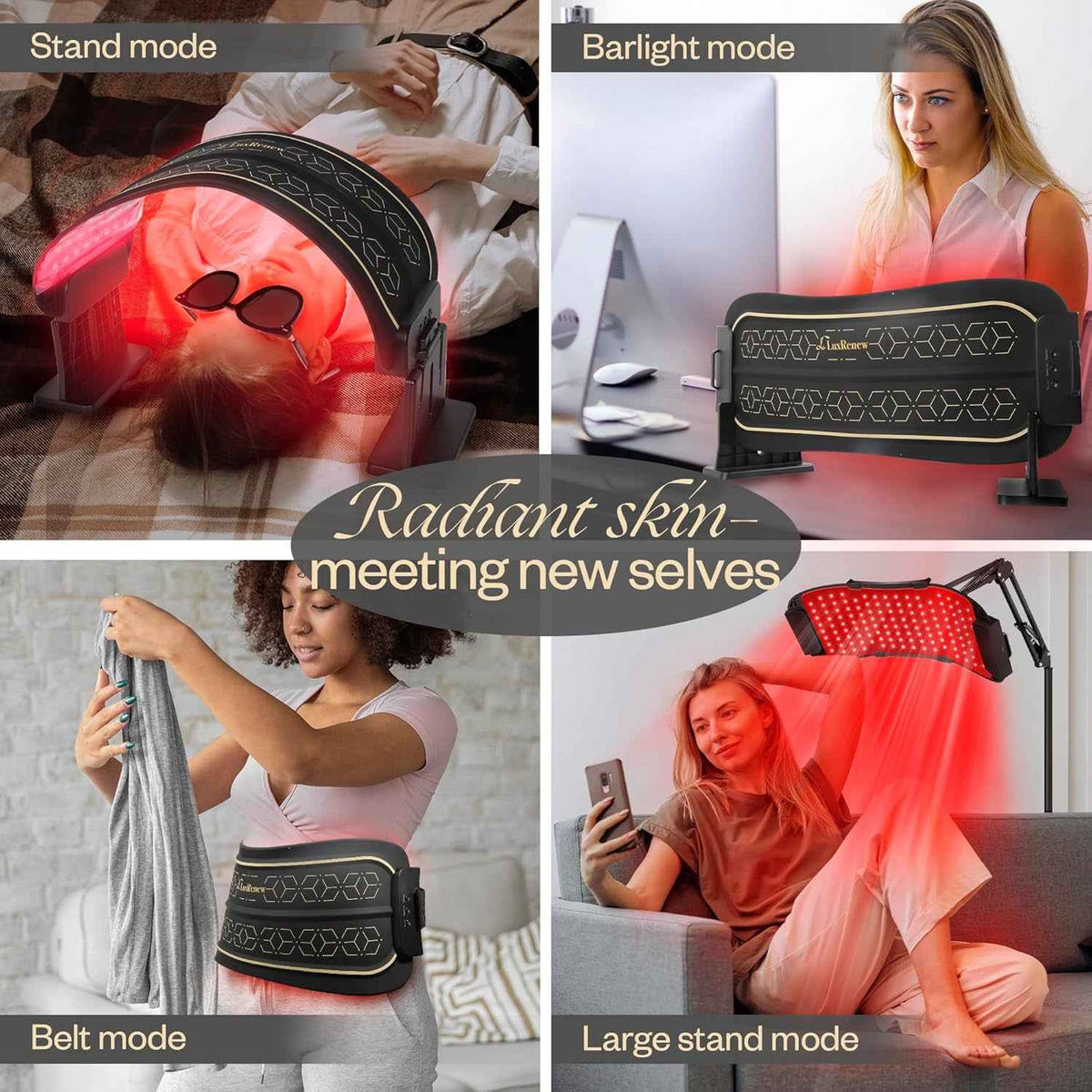 Red & Near-Infrared Light Therapy Mask – 850nm, Full Face & Body LED Skin Care Device for Home Use