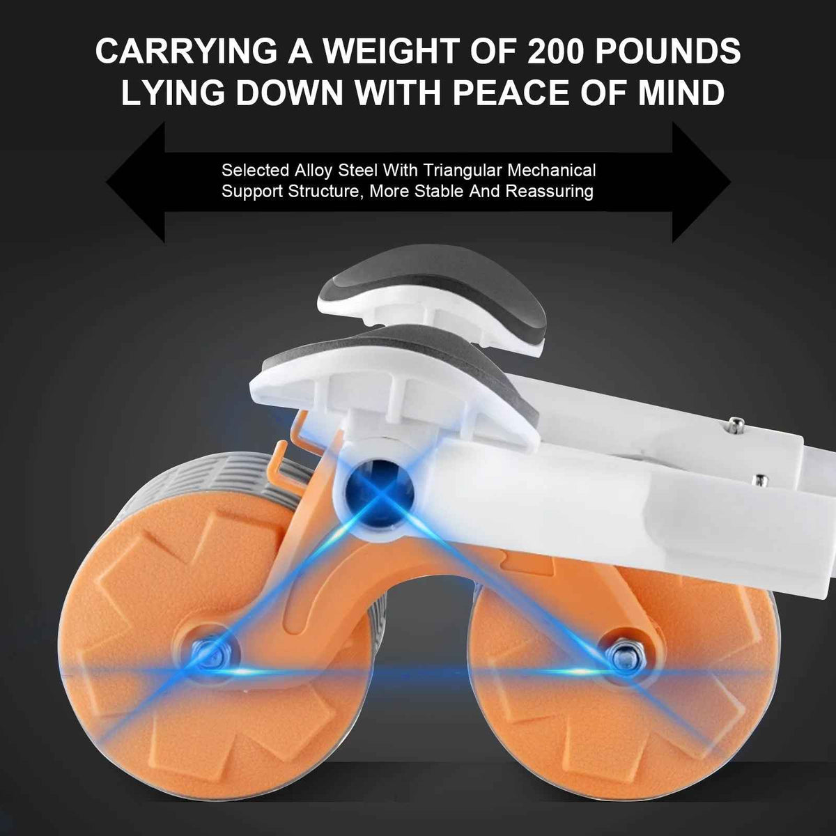 2025 New with Timer Ab Abdominal Exercise Roller Elbow Support, Abs Roller Wheel Core Exercise Equipment, Automatic Rebound Abdominal Wheel(Black)