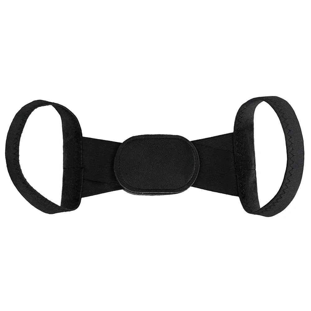 1PC Black Posture Corrector for Men and Women - Bionic System Back Brace Adjustable Upper Back Support Shoulder Posture Brace, Back Straightener Neck Pain Relief