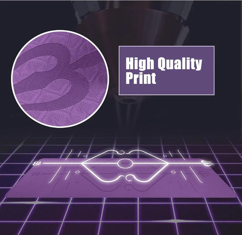 Non Slip Yoga Mat with Position Lines Beginner Fitness Exercise Workout