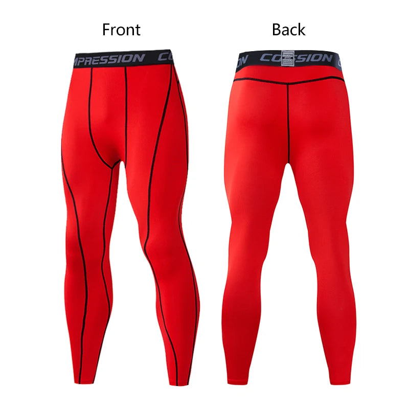 Men'S Compression Pants Cycling Running Basketball Soccer Elasticity Sweatpants Fitness Tights Legging Trousers Rash Guard Gym