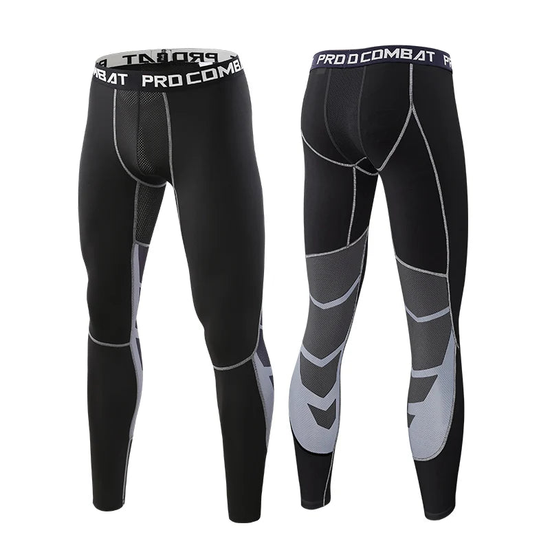 Men'S Compression Pants Cycling Running Basketball Soccer Elasticity Sweatpants Fitness Tights Legging Trousers Rash Guard Gym