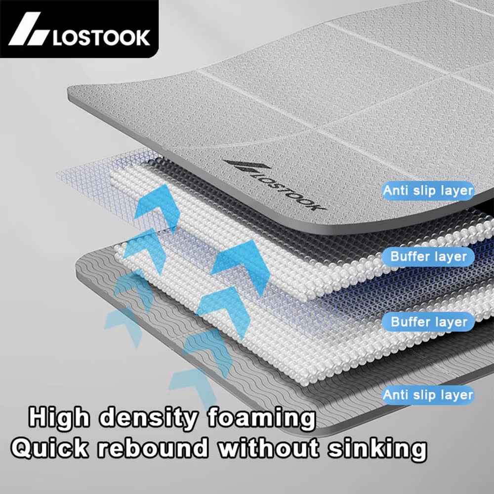4Mm Thick TPE Foldable Yoga Mat Easy to Store Travel Exercise Mat for Yoga Pilates Home Workouts and Floor Exercises