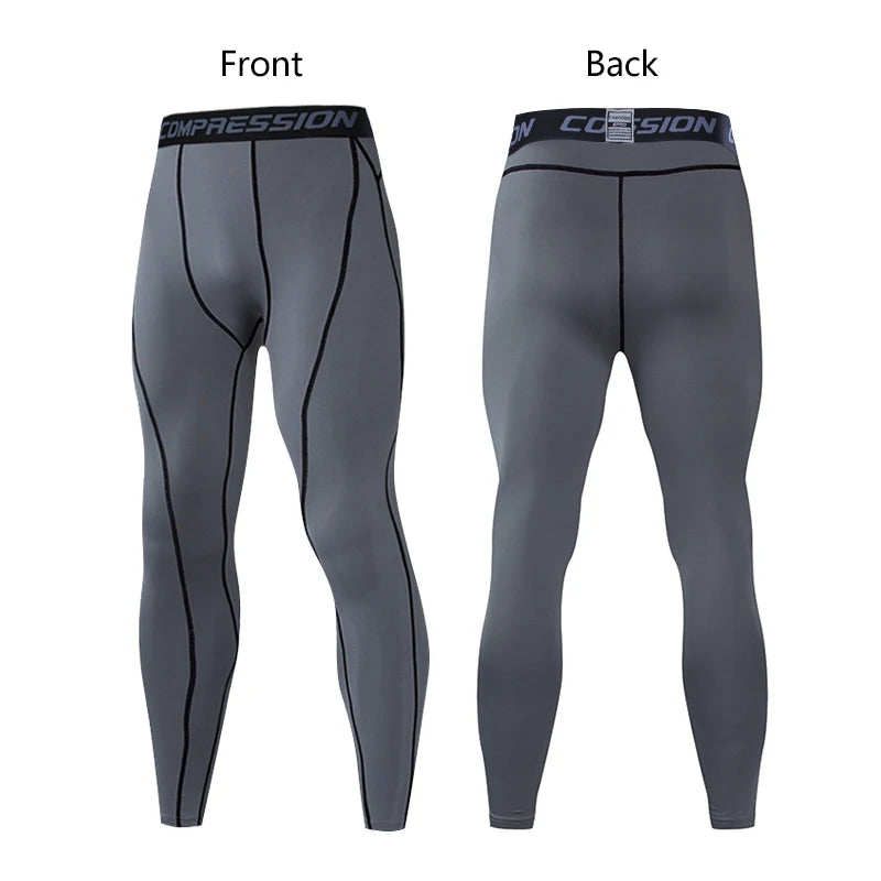 Men'S Compression Pants Cycling Running Basketball Soccer Elasticity Sweatpants Fitness Tights Legging Trousers Rash Guard Gym