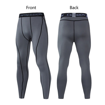 Men'S Compression Pants Cycling Running Basketball Soccer Elasticity Sweatpants Fitness Tights Legging Trousers Rash Guard Gym