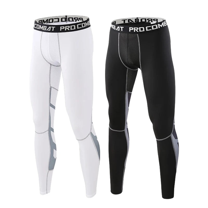 Men'S Compression Pants Cycling Running Basketball Soccer Elasticity Sweatpants Fitness Tights Legging Trousers Rash Guard Gym