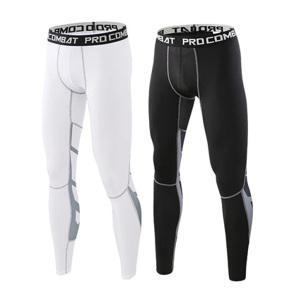 Men'S Compression Pants Cycling Running Basketball Soccer Elasticity Sweatpants Fitness Tights Legging Trousers Rash Guard Gym