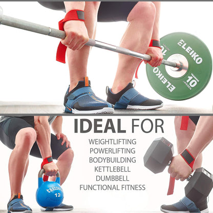 Lasso Lifting Wrist Straps for Cross Training - Rated at 770 Lb - Hand Wraps for Olympic Weightlifting, Powerlifting, Weight Lifting, Bodybuilding Strength Deadlift Gym Bar, Cotton