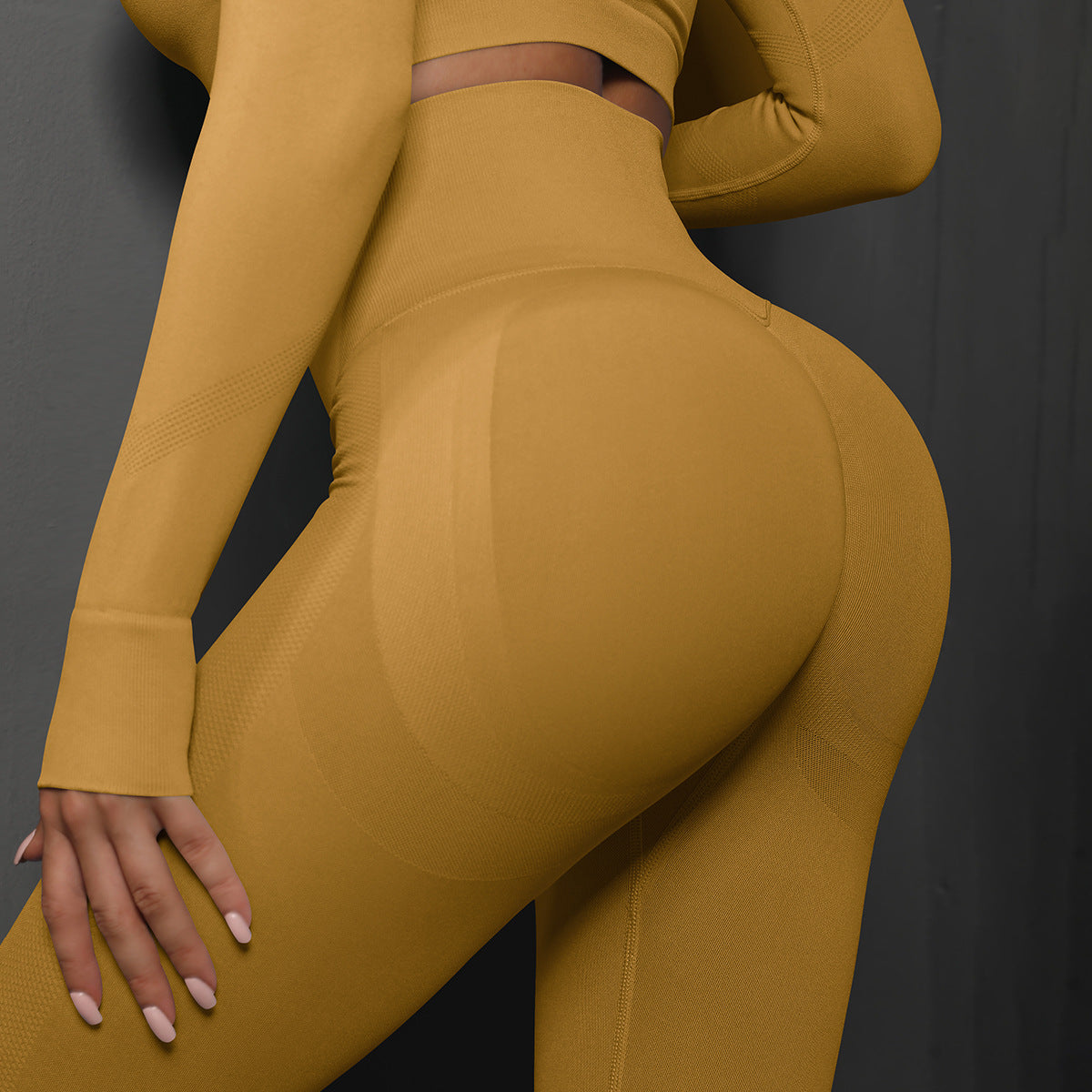 High Waist Seamless Yoga Pants Women'S Solid Color Full Length Leggings Fitness Hip up Running Sport Gym Legging Outfits