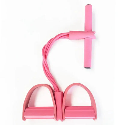 Four-Tube Pedal Resistance Band – Home Fitness & Stretching Trainer
