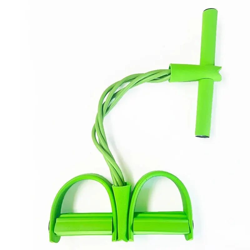 Four-Tube Pedal Resistance Band – Home Fitness & Stretching Trainer
