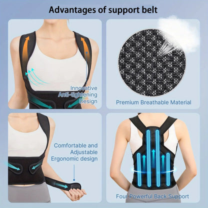 Adjustable Breathable Back Brace & Posture Support