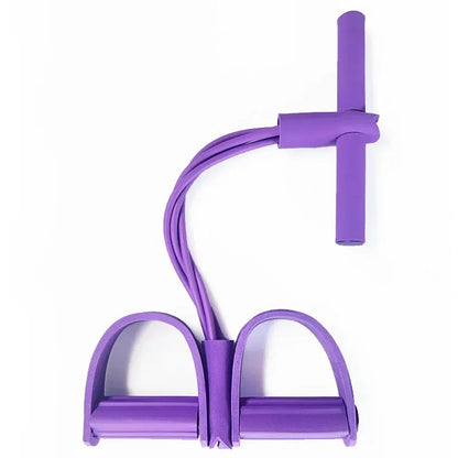 Four-Tube Pedal Resistance Band – Home Fitness & Stretching Trainer