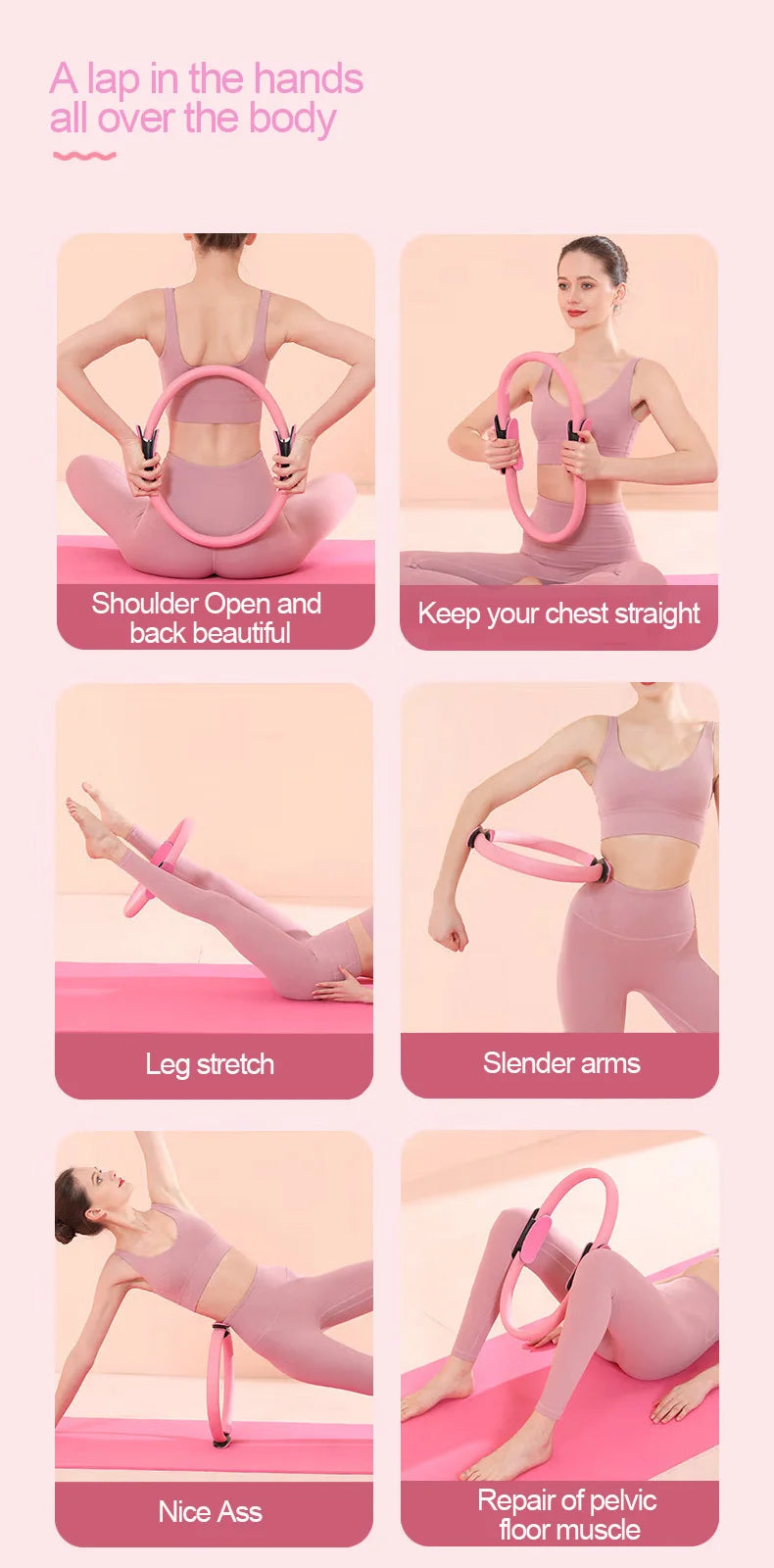 Pilates Magic Ring with Comfortable Grips