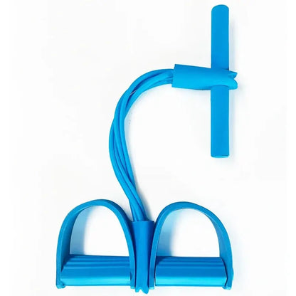 Four-Tube Pedal Resistance Band – Home Fitness & Stretching Trainer