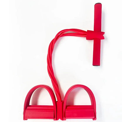 Four-Tube Pedal Resistance Band – Home Fitness & Stretching Trainer