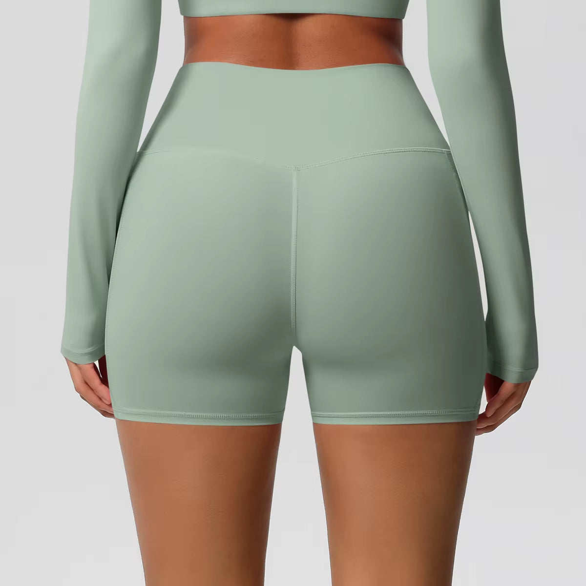 Women Sports Short with Pocketedyoga Legging Shorts Squat Proof High Waist Fitness Tight Shorts Quick Drying Cycling Workout Gym