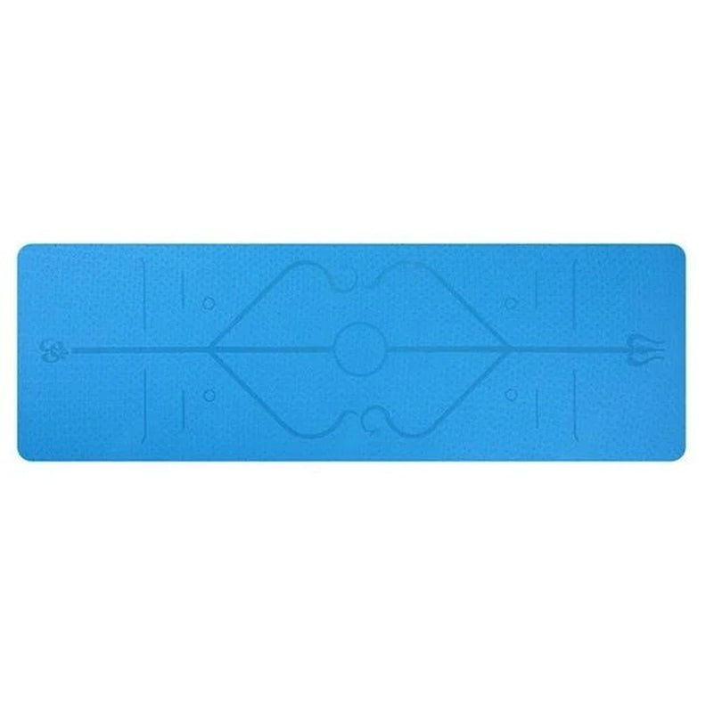 Non Slip Yoga Mat with Position Lines Beginner Fitness Exercise Workout