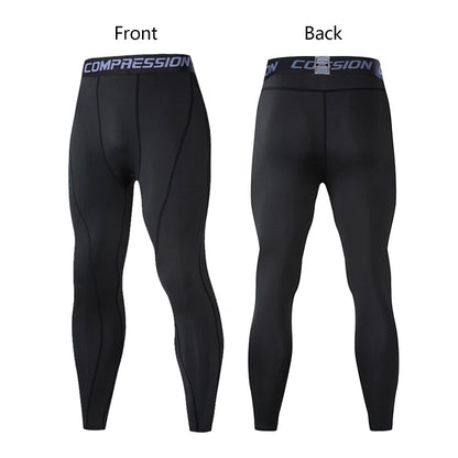 Men'S Compression Pants Cycling Running Basketball Soccer Elasticity Sweatpants Fitness Tights Legging Trousers Rash Guard Gym