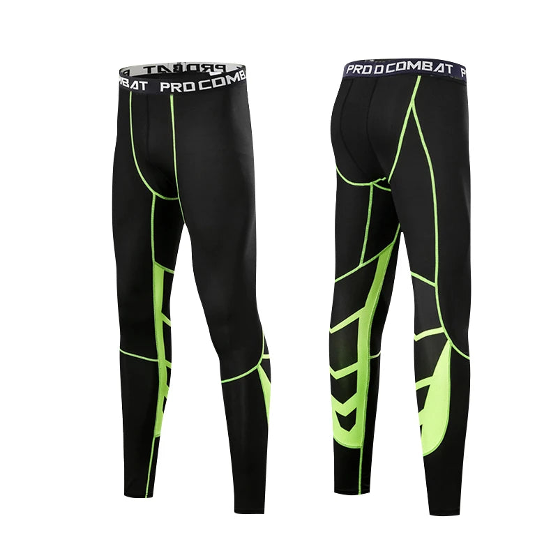 Men'S Compression Pants Cycling Running Basketball Soccer Elasticity Sweatpants Fitness Tights Legging Trousers Rash Guard Gym