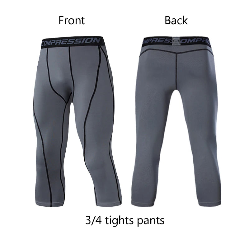 Men'S Compression Pants Cycling Running Basketball Soccer Elasticity Sweatpants Fitness Tights Legging Trousers Rash Guard Gym