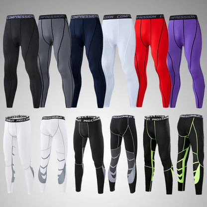 Men'S Compression Pants Cycling Running Basketball Soccer Elasticity Sweatpants Fitness Tights Legging Trousers Rash Guard Gym