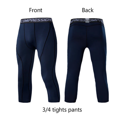 Men'S Compression Pants Cycling Running Basketball Soccer Elasticity Sweatpants Fitness Tights Legging Trousers Rash Guard Gym
