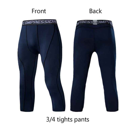 Men'S Compression Pants Cycling Running Basketball Soccer Elasticity Sweatpants Fitness Tights Legging Trousers Rash Guard Gym