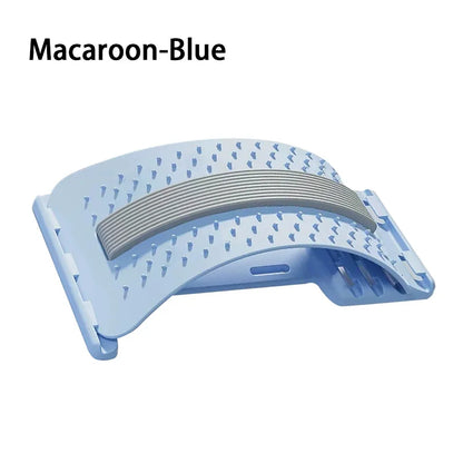 Back Stretcher for Lower Back Pain Relief, 4 Level Adjustable Lumbar Cracker Board Massager, Stretching Device for Scoliosis, Sciatica