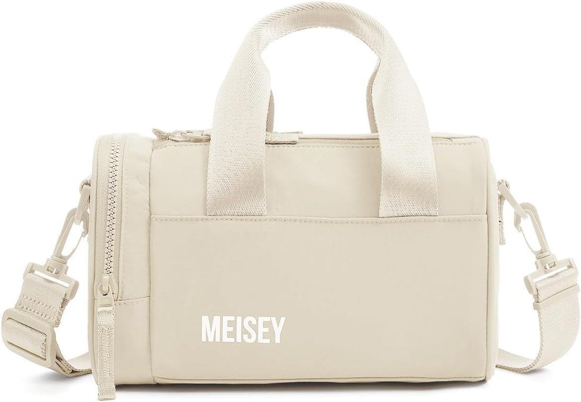 Small Gym Bag Bag with Wet Compartment and Coin Purse Duffel Bags Dance Yoga Workout Bag,Mini Gym Bag for Women (Small Gym Bag - Beige)
