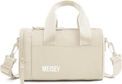 Small Gym Bag Bag with Wet Compartment and Coin Purse Duffel Bags Dance Yoga Workout Bag,Mini Gym Bag for Women (Small Gym Bag - Beige)