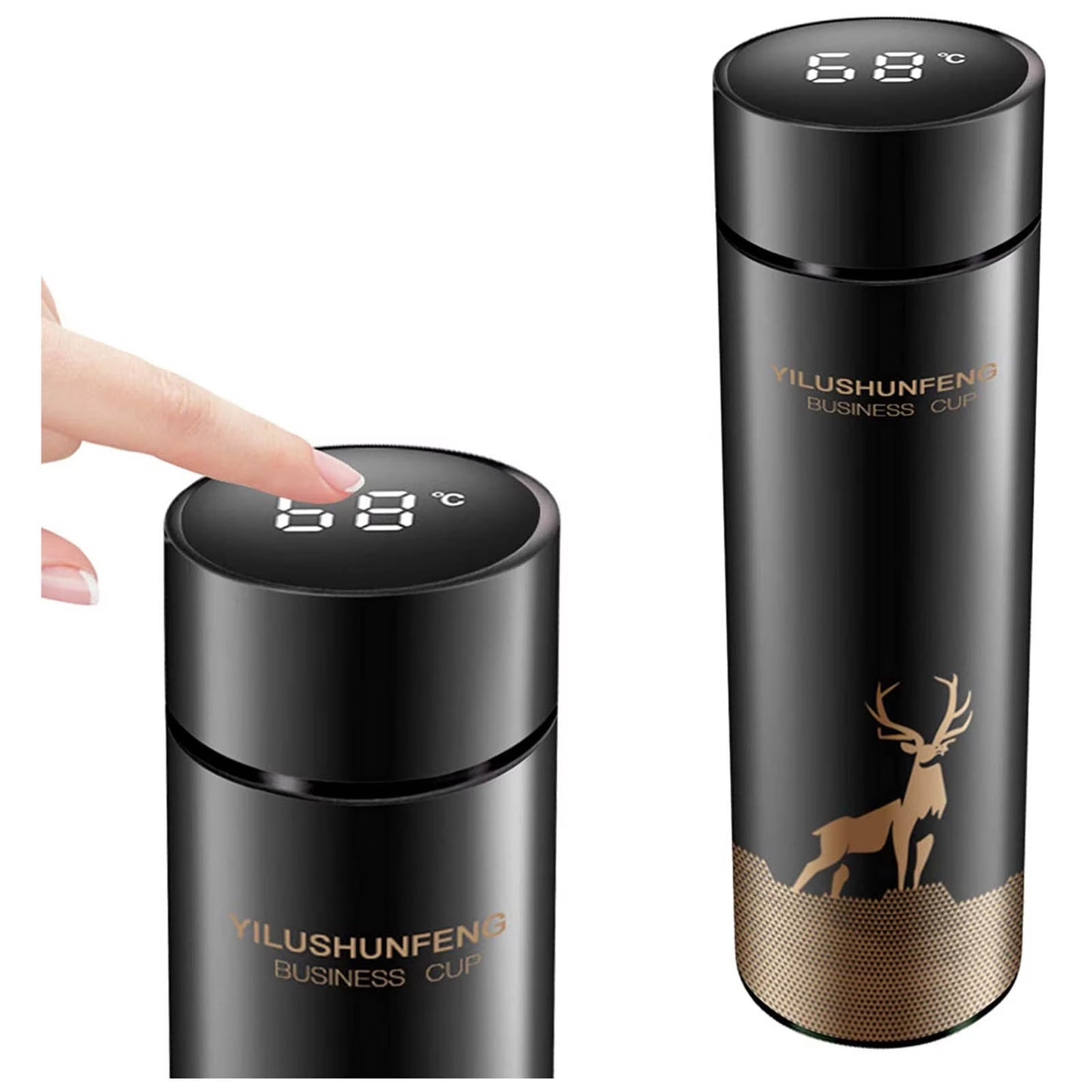500Ml Thermosflasche Intelligente Temperaturanzeige Flasche Smart Coffee Cup Glass&Bottle Happy Day!