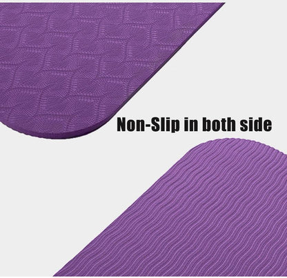 Non Slip Yoga Mat with Position Lines Beginner Fitness Exercise Workout