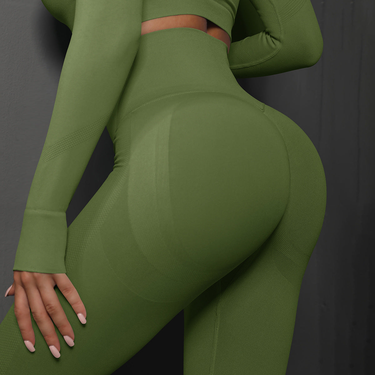 High Waist Seamless Yoga Pants Women'S Solid Color Full Length Leggings Fitness Hip up Running Sport Gym Legging Outfits